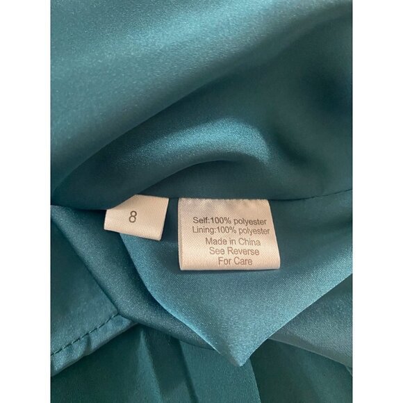 Paper Crown X Stitch Fix Women's Green Sleeveless Pleated Dress - 8 - Picture 12 of 14